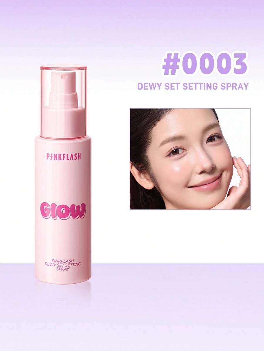 PINKFLASH Pink 24H Long-Lasting Oil-Control Setting Spray, Waterproof, Sweat-Resistant, Moisturizing, Can Be Used As Toner And Setting Spray, Suitable For Gen Z And Y2K Makeup, Valentine's Day And New Year Gift F32 - #0003 - View 1