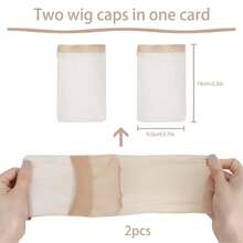 2 Packs Nude Natural Breathable Invisible Wig Caps, Cosplay, Hair Accessories, Hair Caps. Suitable For Performance, Middle-Aged Women Can Also Use, Suitable For Men And Women Cosplay, Dance And Holiday Hair Nets, High-Quality Mesh Wig Caps For Making Wigs, Crochet Wig Caps, Elastic Hair Nets, HD Lace Wig Caps For Wig DIY, Neutral Hair Accessories, Suitable For Any Face Shape, Halloween - View 4