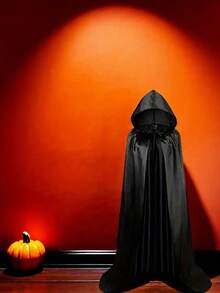 1 buah Jubah Berkerudung Halloween Unisex, Kostum Penyihir Vampir Penyihir Gagak Dewasa, Jubah Berkerudung Unisex - MultiWarna - View 5
