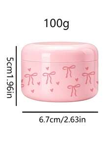 Bow Pattern Refillable Empty Cosmetic Jars With Lids, Travel Toiletry Containers, Moisturizer Sample Containers For Face Cream, Lotion, Cosmetics, Ointment, Face Mask, Travel Essentials, Fitness, Study (Empty Bottle Only) - Multicolor - View 13