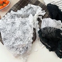 女款設計師蕾絲刺繡腰帶圍巾層次感半身裙配件 甜美網紗腰鏈 多功能喇叭褲頭巾配件 - 彩色 - 查看 6