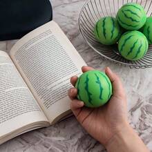 Summer Watermelon Shaped Single Piece Squeeze Toy, Soft Slow Rebound Stress Relief Squeezy, Mini Fruit Desktop Decoration, Cute Mini Holiday Gift Squeezy, Suitable For Children, Teenagers And Adults Daily Relaxation And Entertainment - Multicolor - View 6
