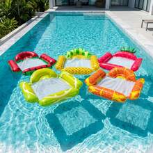 Hamaca flotante plegable con forma de frutas para agua, tumbona inflable flotante, silla cama flotante para piscina de verano - A - Ver 10