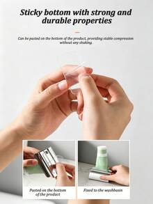 3pcs Stainless Steel Toothpaste Squeezer, Toothpaste Holder Stand, Reduce Waste Bathroom Accessories - 3pcs - View 4