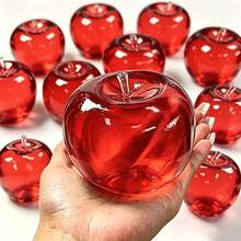 1pc Squishy Crystal Apple Squeeze Toy, Soft Hues Ultra-Thin Skin Smooth Stress Relief Ball, Sensory Fidget Office Desk Decor, Gift Squishy - Multicolor - View 2