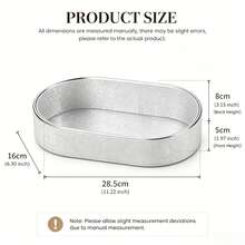 French Style Thin Gold Rim Boat-Shaped Leather Storage Tray, INS Style Premium Desktop Aromatherapy Vase Holder, Entryway Key Remote Control Sundries Organizer, Multi-Functional Home Decorative Tray - View 2