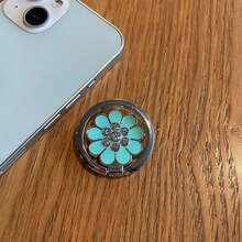 亮片愛心手機支架附環形支撐架，可愛閃亮手機握把，通用於所有智慧型手機，360°旋轉支撐架，便攜手機配件 - 彩色 - 查看 48
