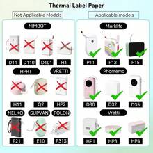 Stiker Printer Label P15 Seri Star Kertas Perekat Termal 12*40mm Stiker Label Kompatibel Dengan Printer Label D30 P15 P12 P11 Q2 - 12x40mm - View 7