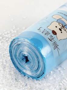 1 Roll Of 81 Large Cartoon Puppy Drawstring Trash Bags, Thick And Durable Multi-Purpose High-Density Polyethylene Disposable Bags, Suitable For Home, Office, Bedroom And Other Places. Kitchen, Bathroom And Home Gadgets - Multicolor - View 7