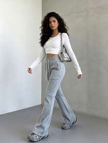 Women Sweatpants - Grey - View 9
