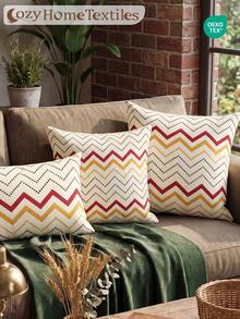 1pc/2pcs Bohemian Floral Print Pillowcase, Single-Sided Print, Breathable And Anti-Pilling, Soft And Skin-Friendly, 45*45/50*50/40*40CM Pillowcase, Decorative Pillow Gift, Party Decoration, Pillowcase, Room Decor, Machine Washable, OEKO-TEX Certified - Multicolor - View 7