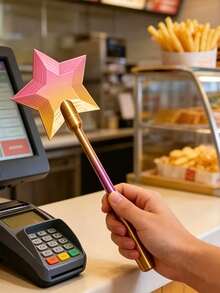 Credit Card Holder With, Rose Gold Magic Wand Clip, NFC Case For Roleplay & Daily Use, Contactless. - Multicolor - View 4