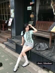 Korean Style Gyaru Pure Desire Summer Mint Green Cutwork Lace Patchwork Off-Shoulder Short Sleeve T-Shirt Tops Ladies Popular 2026 New Arrival - EE - View 6