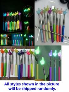 Bộ 1/3/6 que phát sáng có thể thu gọn - Bút chỉ dẫn đa chức năng, dụng cụ giảng dạy trong lớp học, bút chỉ dẫn học tập cho học sinh, màu sắc và kiểu dáng ngẫu nhiên, thích hợp cho việc giảng dạy, hướng dẫn, sử dụng tại nhà hoặc lớp học, quà tặng cho giáo viên, gia đình, bạn bè, đồng nghiệp, đồ dùng học tập. - nhiều màu - Xem 12