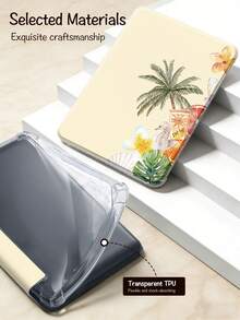 Ayotu Stylish Y-Shaped Stand Flip Case Features Coconut Tree, Seahorse, And Orange Patterns And Is Compatible With Devices Compatible With IPad Kindle (11th Generation, Released In 2024) And Kindle Paperwhite (12th Generation, Released In 2024). - Multicolor - View 10