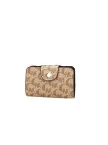 Retro Allover Letter Print Handbag Combo, Color Block Splicing Shoulder Bag With Detachable Adjustable Strap & Gold Metal Hardware - Brown - View 12