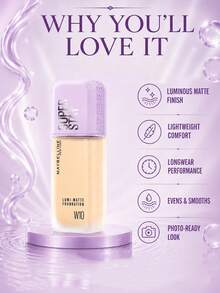 Maybelline 美寶琳長效透明底妝 #W10，正裝 35ml/試用裝 10ml，輕盈持久、抗汗、霧面妝感、有效遮瑕，適合中性自然膚色 - 美寶蓮持妝輕透粉底液W10 - 查看 8