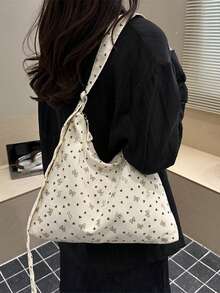 Large Capacity Corduroy Tote Bag For Women 2026 New Fashion Commuter Shoulder Handbag Versatile Niche Design - White - View 4