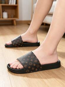 Plus Size 36-50 Men's Sandals, Comfortable Outdoor Casual Shoes, Lightweight Non-Slip Home Slippers, Durable Breathable Men's Shoes, Daily Outdoor Wear Men's Flip Flops, Indoor/Outdoor Dual-Use Slippers, Black And White Striped Men's, Women's, Teen Family Slippers (Asymmetric Pattern) Extra Large Size. - 218 Brown - View 7