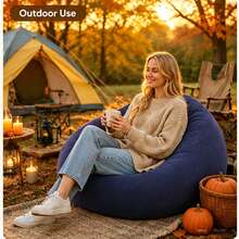 Portable Inflatable Sofa Chair, Outdoor Camping Inflatable Sofa, Multi-Color Modern Casual Home & Outdoor Movable Velvet Sofa - Multiple Styles - View 2