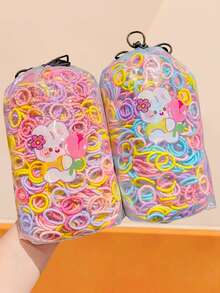 500/300/100pcs Colorful Basic Hair Ties, High Elasticity Non-Damaging - Suitable For Girls And Women, Daily Essential - Multicolor - View 12