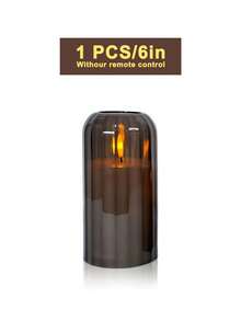 3pcs Flameless Candle Lights With Timer Remote Control, Battery Operated Warm Candle, Suitable For Halloween, Christmas, Valentine's Day, Gift, Birthday, Proposal, Wedding, Party, Dining Table - Gray-warm Light - View 15