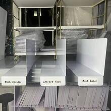 20個 20 * 12CM 1MM 図書館本ミニ棚仕切り、柔軟なラベルマーカーとステッカー、教室教師用品、クローゼットラックプラスチック仕切り、書き込み可能で再利用可能、本の種類を分類 - 28 * 12CM + 8 * 3CM 1MM + 20 - チェックする 7