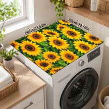 1pc Sunflower Pattern Diatomaceous Earth Absorbent Drainage Mat, Non-Slip Heat-Resistant Kitchen Countertop Drying Mat, Coffee Machine Mat/Beverage Mat/Dish Rack Mat, Easy To Clean And Hide Stains, Suitable For Kitchen, Dining Table, Coffee Bar, Bar, Party And Home Decor - Multicolor - View 8