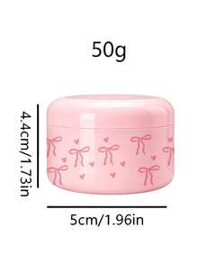 Bow Pattern Refillable Empty Cosmetic Jars With Lids, Travel Toiletry Containers, Moisturizer Sample Containers For Face Cream, Lotion, Cosmetics, Ointment, Face Mask, Travel Essentials, Fitness, Study (Empty Bottle Only) - Multicolor - View 11