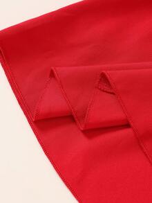 Halloween Girls Fashion Rhinestone Velvet Bat Mesh Dress - Red - View 7