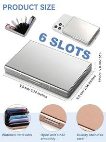EIGIIS 金屬卡夾錢包 | 極簡 RFID 防盜刷錢包,中性款 | 附鈔票夾/現金帶卡夾 | 方便取用現金與卡片 - 彩色 - 查看 6