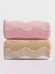 2pcs Modern Minimalist Fashion Coral Fleece Bath Towels, Ultra Soft, Quick Dry, No Shedding, Sauna Towel, High Absorbency - Multicolor - View 9