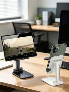 1pc Fully Adjustable Desktop Phone Stand - Dual Folding Design, Universal Fit For All Phone Models, Stable Desktop Stand, Suitable For Personal Use And Gifts, Adjustable Phone And Tablet Stand Combo - Support - View 9