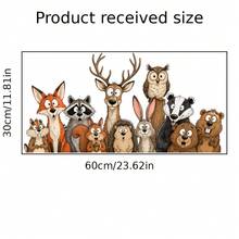 1pc Forest Animal Window Stickers Featuring Foxes, Deer, Raccoons, Owls, Rabbits, And Bears. Double-Sided Visible PVC Electrostatic Adsorption Window Stickers, Suitable For Kitchens, Living Rooms, Bedrooms, And Home Decor. - Multicolor - View 3