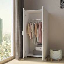 Kids 2-Door Wardrobe - Grey - View 7