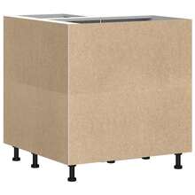 Oak Engineered Wood Corner Cabinet 75.5x75.5x81.5cm Kitchen Furniture Storage Cupboard Wall Mounted Shelf Office Laundry Room Hallway Clutter Dining Room Living Area Home Indoor Organization Pantry Apartment - Brown - View 7