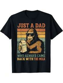 k2yPapa Solo Un Papá Que Siempre Volvía Con La Leche Camiseta - Negro - Ver 2
