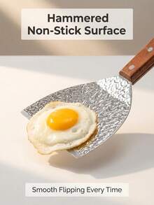 1pc Silicone Slotting Fish Spatula: High-Temperature Resistant Non-Stick Frying Spatula. Features An Ergonomic Handle. Made Of Stainless Steel Core. Suitable For Frying Eggs. Making Crepes. Making Hamburgers. Washable And Easy To Clean. - Multicolor - View 2