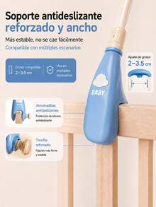 Móvil musical para bebé, juguete colgante tranquilizador para cuna, rotación de 360°, con mordedor desmontable para bebé, sonajeros y luz nocturna musical para dormir, regalo de cumpleaños para bebés recién nacidos niños y niñas. - Azul - Ver 5