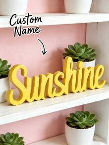 Personalized Desktop Name Decoration - Customized Text And Name, Create Your Exclusive Ornament, Macaron Color Palette, Fashionable Decor, Perfect Gift For Holidays And Back To School Gift For Teachers - Multicolor - View 11