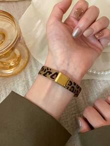 1件橢圓形復古金色竹節錶帶石英女錶，優雅精緻，適合日常佩戴、生日禮物、派對 - 金色 - 查看 6