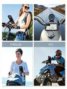 Waterproof Bicycle Phone Holder, 360° Adjustable Motorcycle Handlebar Phone Mount, Universal Phone Holder, Cycling Accessories - Multicolor - View 6