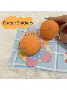 1 pieza Pelota antiestrés de hamburguesa mini realista, elástica y de rebote lento, modelo de decoración de pastel, juguete novedoso, adecuado para estudiantes, adolescentes y niños para liberar el estrés - Multicolor - Ver 11