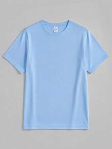 Men's "FK Around And Find Out" Graphic T-Shirt-Cotton Casual Tee With Skull & Stars Print, For Summer, Sports, Travel & Casual Attire Leisure Clothing - 藍色 - 查看 3