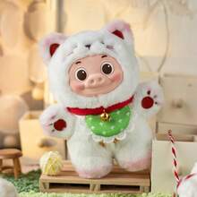 Miniso 盲盒豬絨毛娃娃，多款可選，隱藏版，桌面裝飾，短毛絨布料（1件隨機發貨） - 彩色 - 查看 5