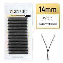 FOXYMEI 12 Rows New W-Shape Eyelashes C/D Curl W-Shape Lash Extensions YY Imported Material Handmade Natural False Eyelashes 8-15mm Pre-Made Dense Fan Shape 0.07mm Thickness Lightweight Soft Auto-Blooming Salon Style - View 23