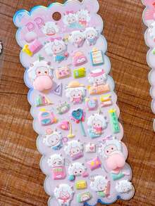 Cute Animal Soft Squeeze Happy Stickers, Children's Stress Relief 3D Bubble Stickers, Phone Case Decoration Stickers - Multicolor - View 11