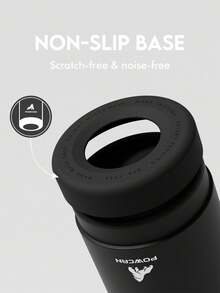 Powcan 32 Oz Stainless Steel Insulated Water Bottle With Straw And Carry Loop, Double-Walled To Keep Cold For 24 Hours, Leak-Proof, Suitable For Sports And Travel - Black - View 6