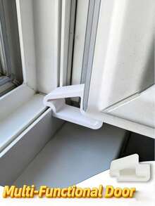 2pcs Window & Door Stopper Set | Sturdy Shock-Absorbing Strip & Track Lock Kit, Suitable For Balcony Partition, Ventilation & Privacy Protection | Easy Installation, Suitable For Patio Door, Bedroom Essential | Home Gift - Random - View 2