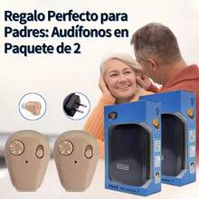 2pcs Audífonos intraauriculares duraderos y de alta calidad diseñados específicamente para personas con discapacidad auditiva, adecuados para todas las situaciones. Una opción ideal para hijos respetuosos que desean cuidar de sus padres. - 2 piezas - Ver 1